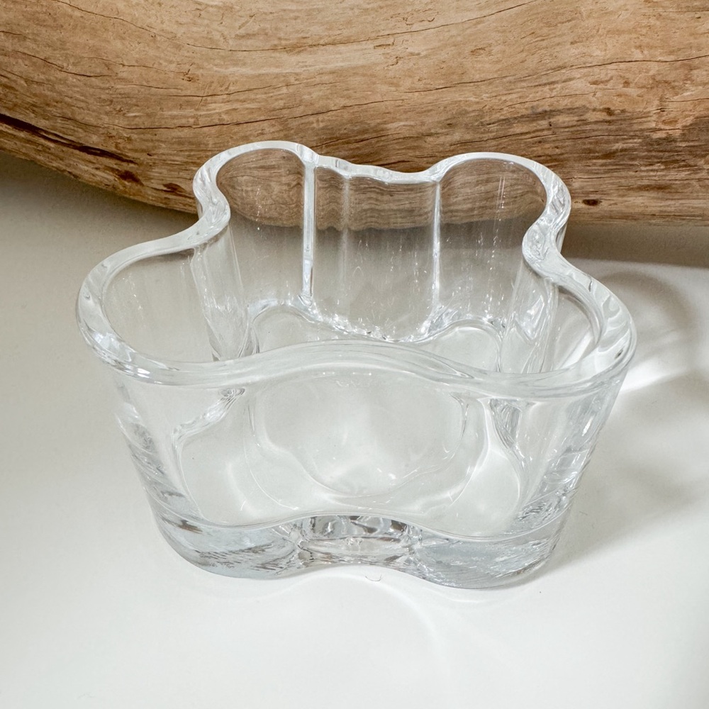 ✨ Iittala Alvar Aalto Collection Glass Votive Candle Holder/Bowl - Clear ✨